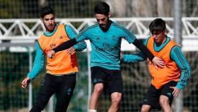 Asensio e Isco entrenan