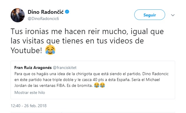 El aplaudido zasca de Radoncic: Tus ironías me hacen reír mucho