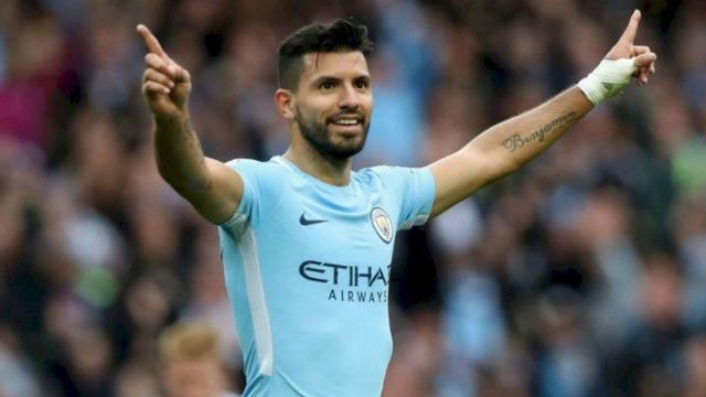 Agüero celebra un gol. Foto mancity.com