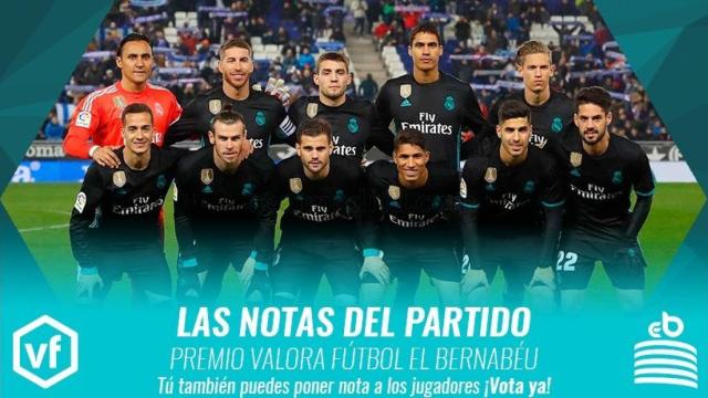 Las notas del Espanyol - Real Madrid