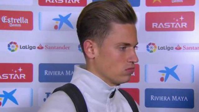 Marcos Llorente en zona mixta