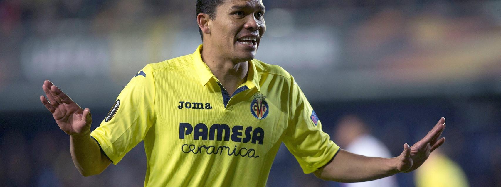 Bacca en el último partido del Villarreal.