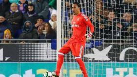 Keylor Navas, en el partido contra el Espanyol