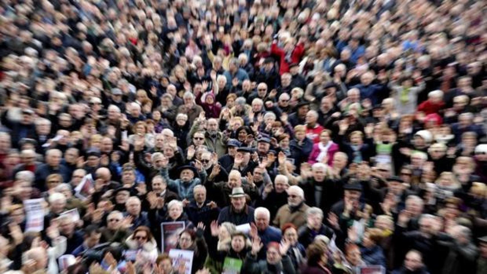 Manifestación de pensionistas en Bilbao esta semana.
