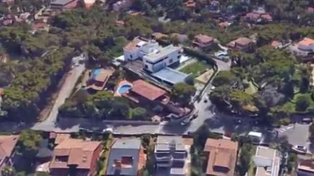 La casa de Leo Messi en una vista aérea.