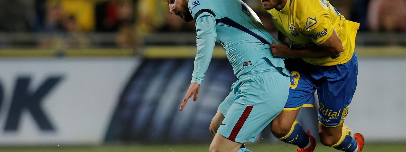 Messi durante el partido Las Palmas - FC Barcelona.