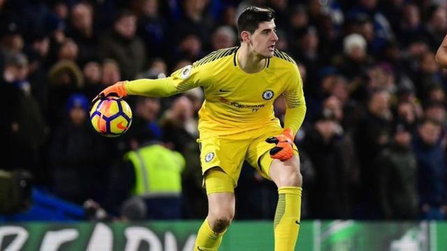 Courtois, en un partido con el Chelsea. Foto: Twitter (@thibautcourtois)