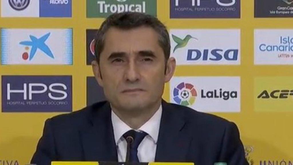 Valverde en rueda de prensa. Foto: Twitter (@elchiringuitotv)