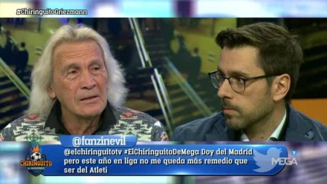 Roberto Morales en El Chiringuito. Foto: Twitter (@elchiringuitotv)