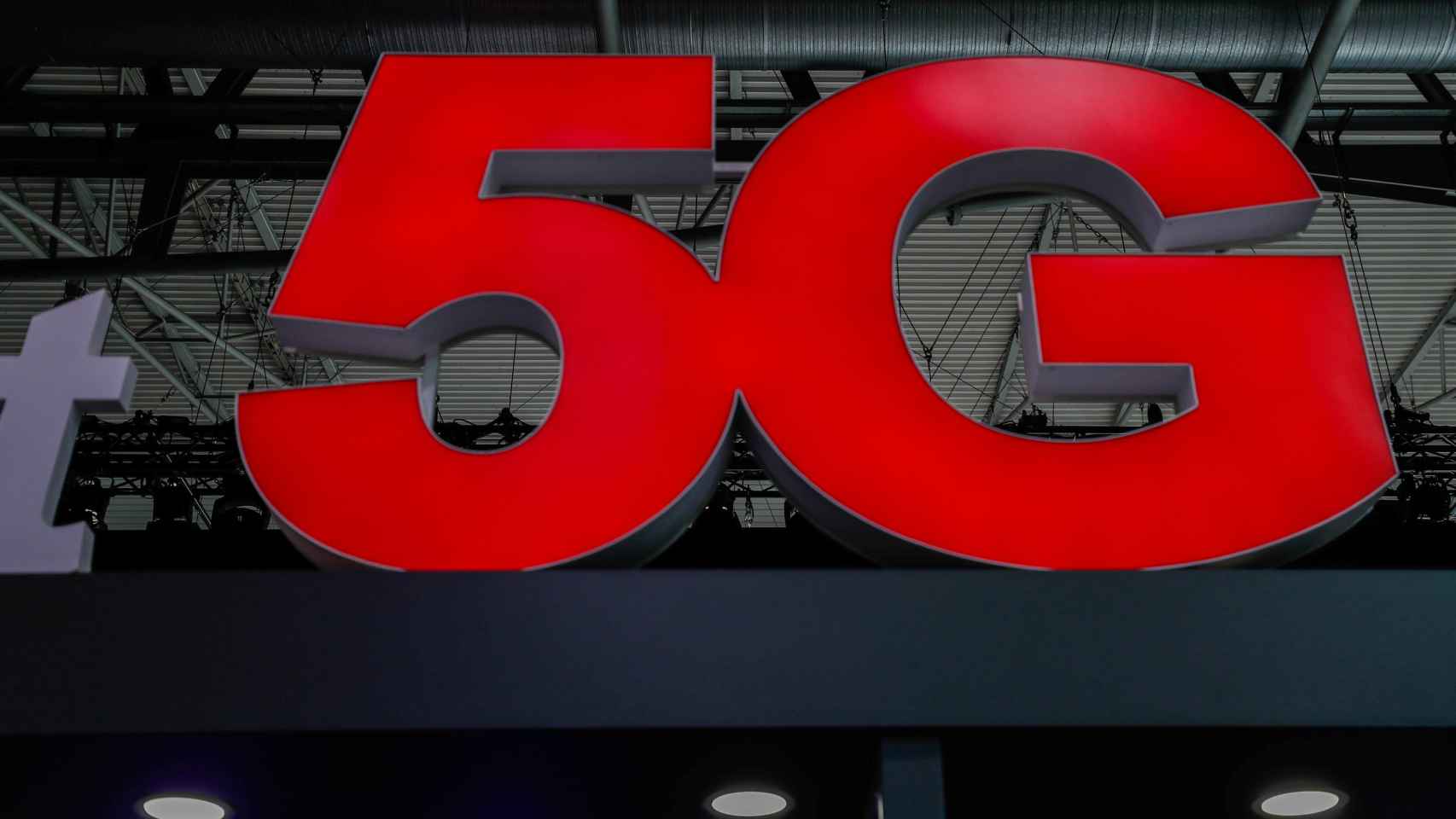 Logo 5G en el último Mobile World Congress de Barcelona celebrado en 2019.