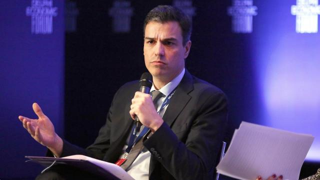 Pedro Sánchez, en el Foro Económico de Delfos.