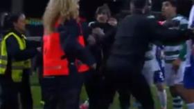 Tangana entre jugadores y sanitarios en el Oporto-Sporting
