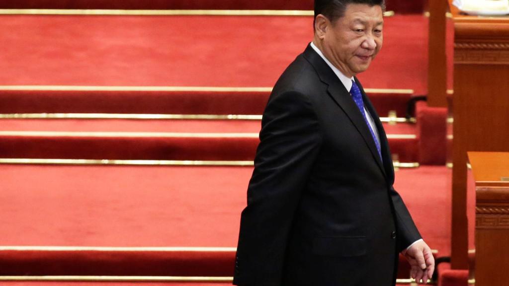 Xi Jinping, en el lugar de celebración de las reuniones.