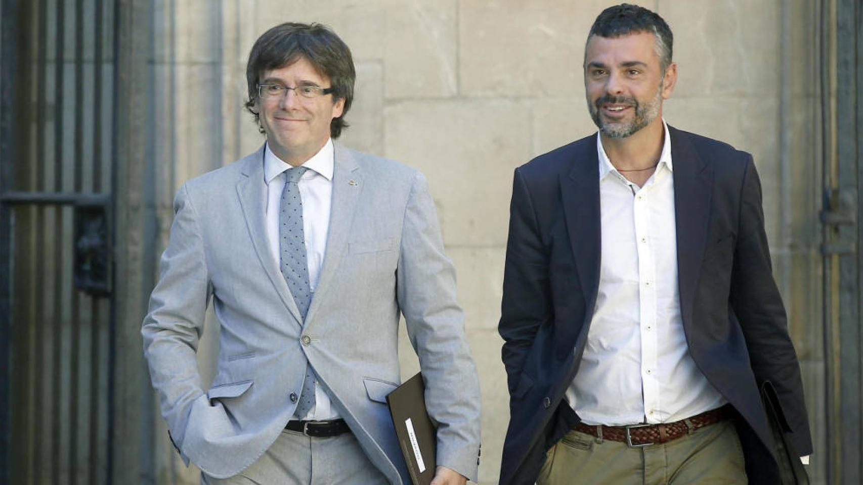 Puigdemont junto a Santi Vila en una foto de archivo.