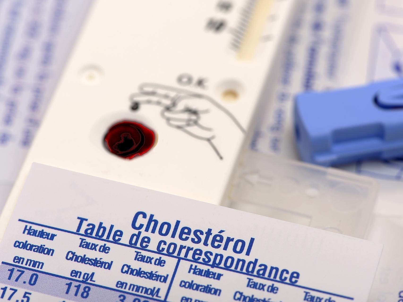Un folleto sobre las cifras del colesterol.