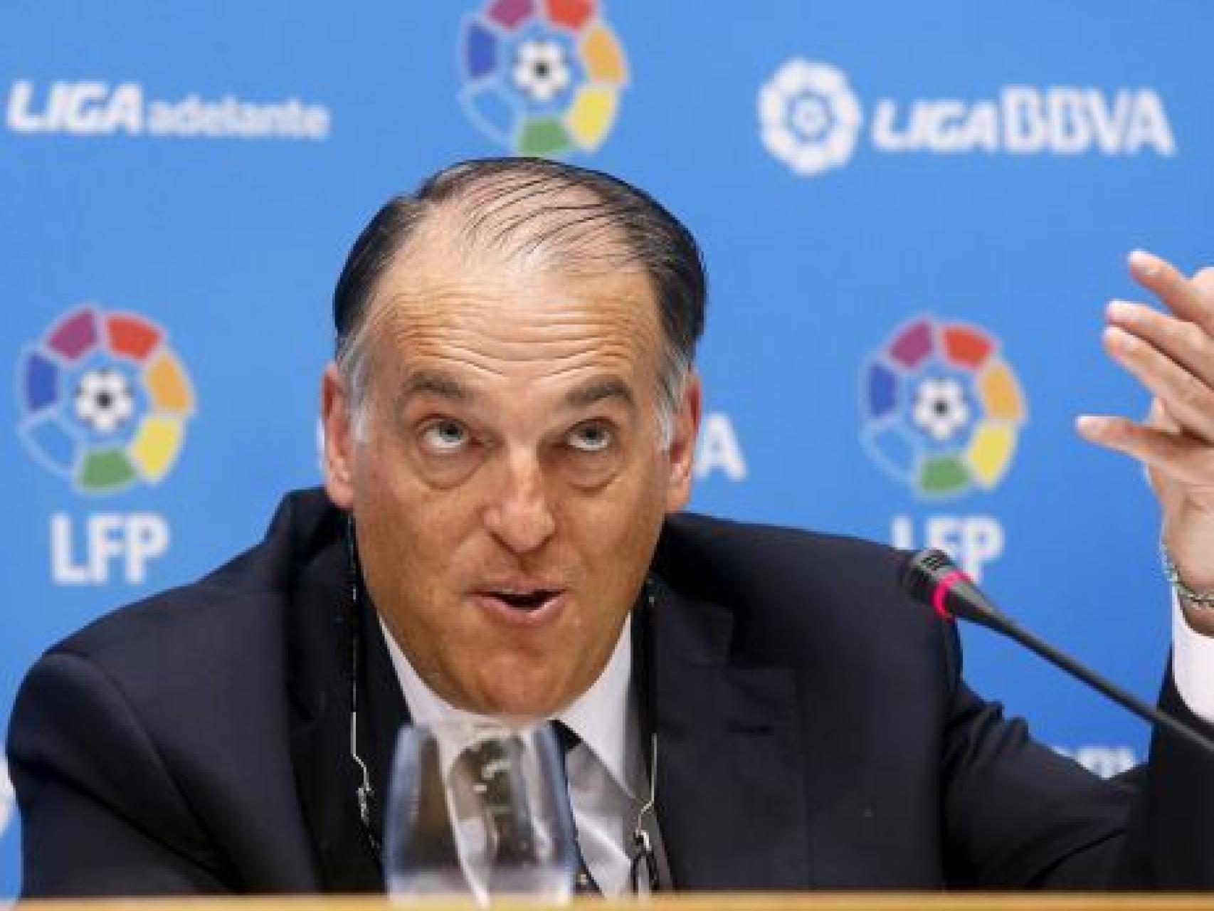 Javier Tebas, presidente de la Liga.