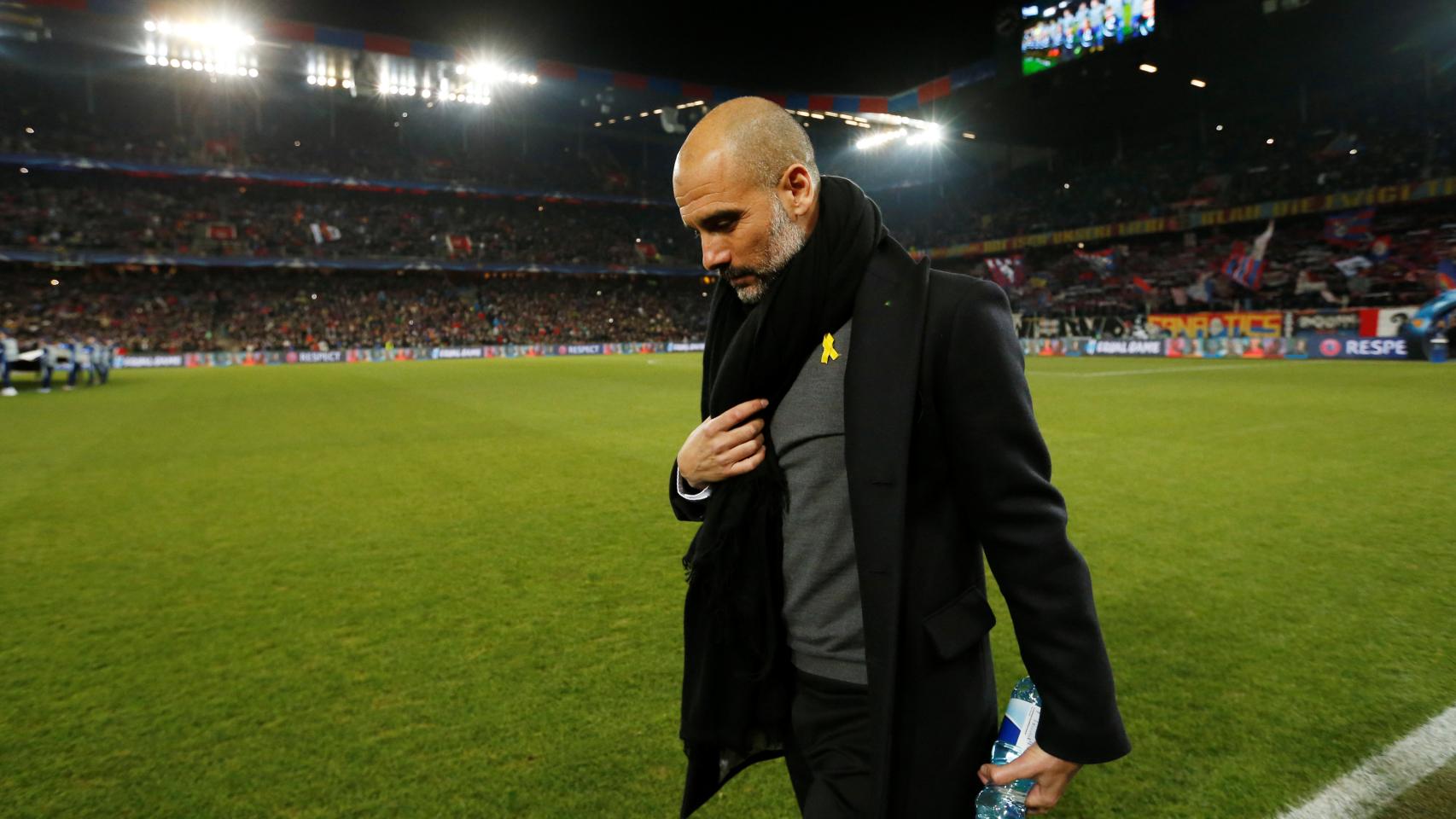 Pep Guardiola, tras un partido de la Premier League.