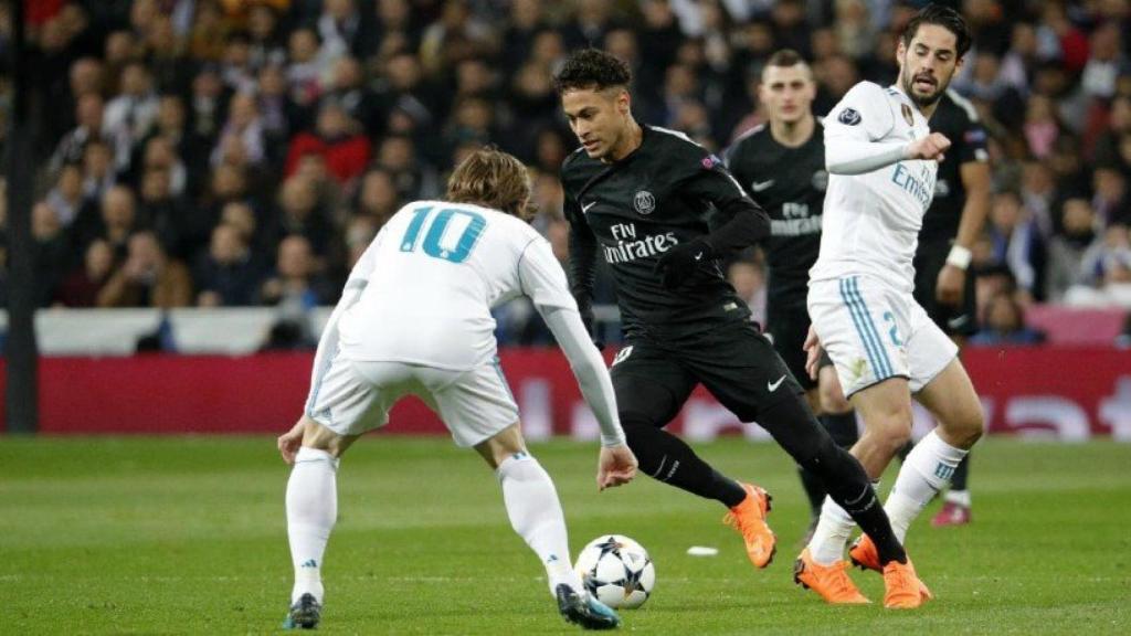 Neymar contra el Madrid. Foto psg.fr