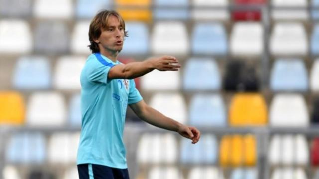 Modric entrenando con Croacia. Foto hns-cff.hr