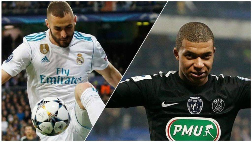 Karim Benzema y Kylian Mbappe