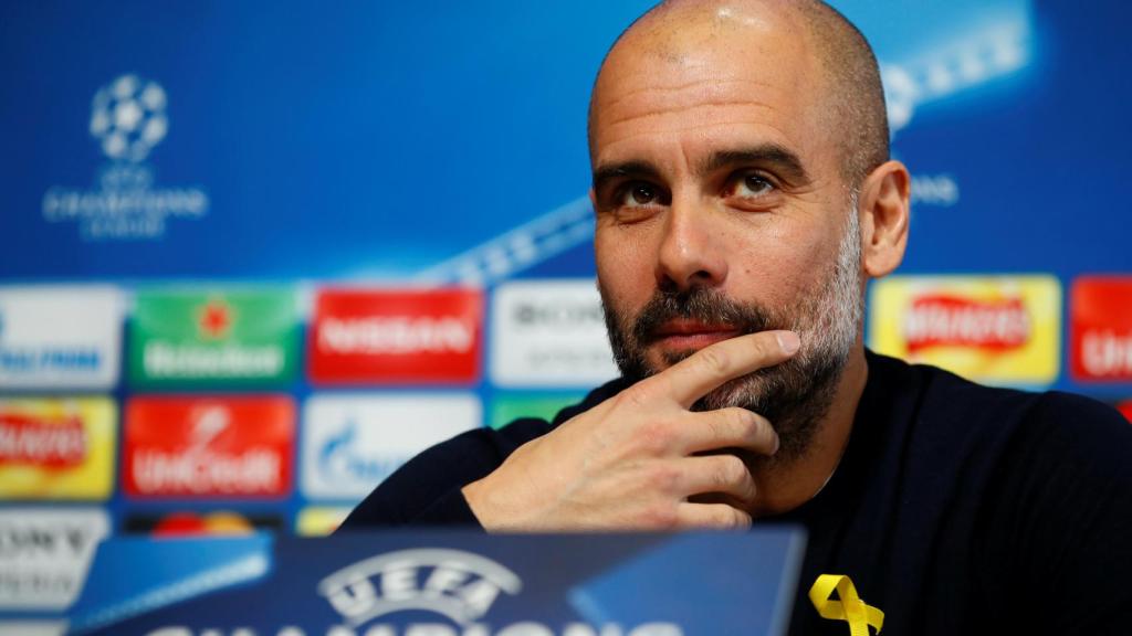 Guardiola, en rueda de prensa.