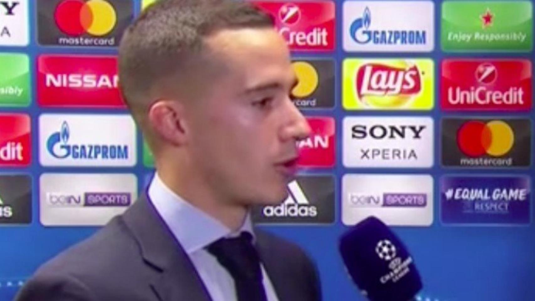 Lucas Vázquez en zona mixta