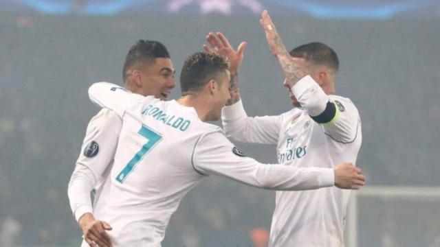 Cristiano, Casemiro y Ramos