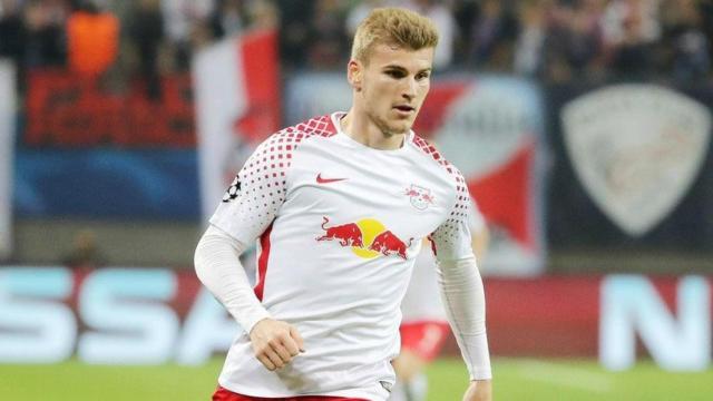 Werner, en un partido con el Leipzig. Foto: DieRotenBullen.com