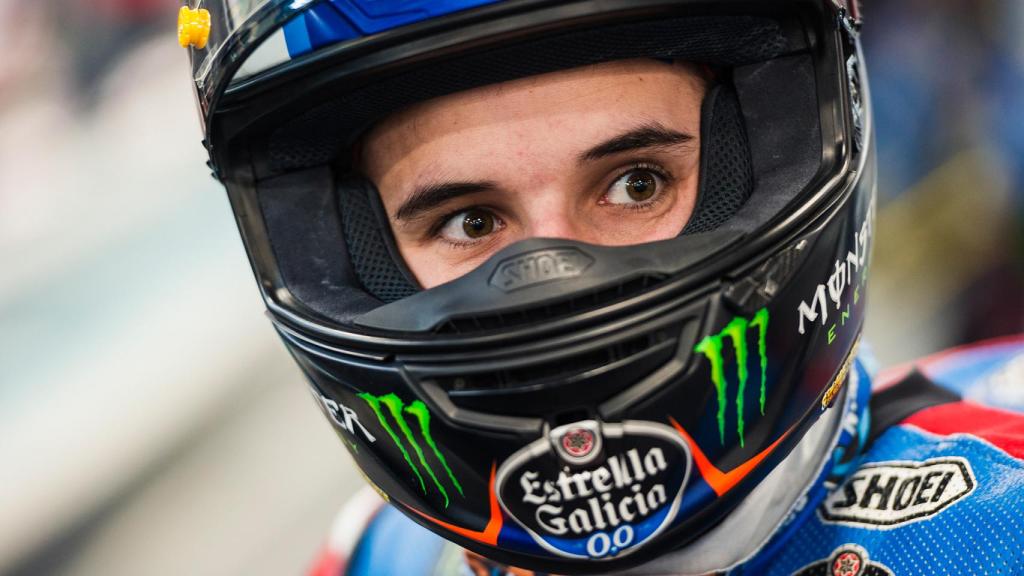 Álex Márquez, con el casco puesto.