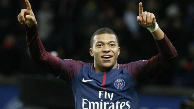 Mbappé, en un partido del PSG. Foto: Twitter (@KMbappe)