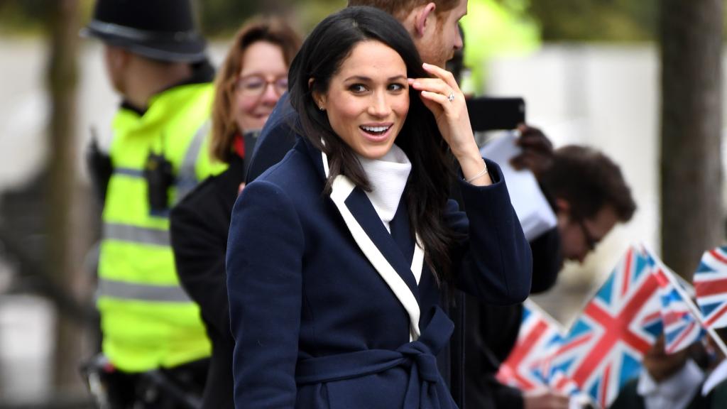 Meghan Markle en un evento durante el Día de la Mujer.