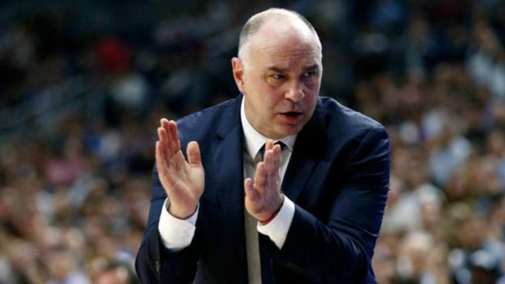 Pablo Laso durante un partido del Madrid