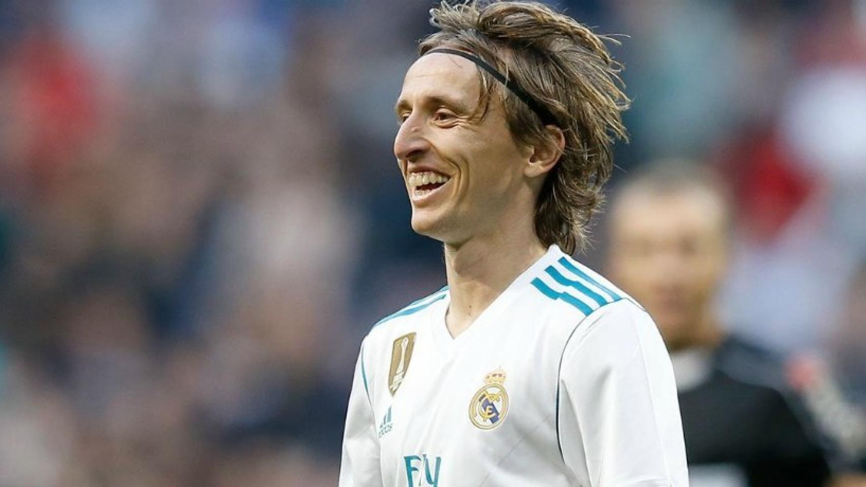 Luka Modric celebra un gol con el Real Madrid