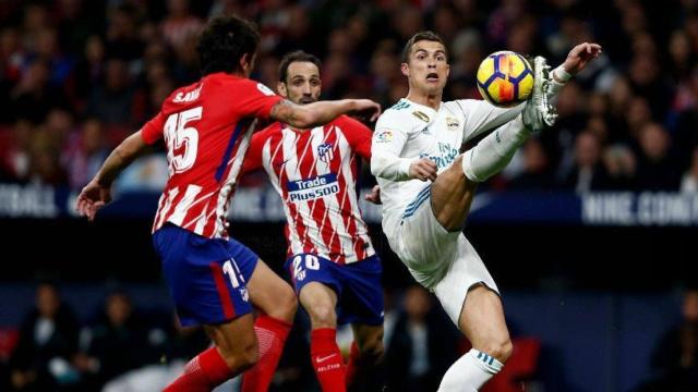 Cristiano, en el Atlético- Real Madrid