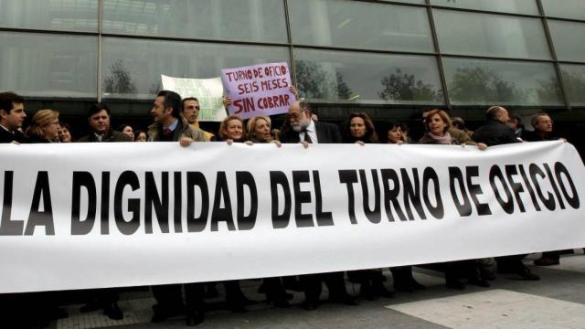 Protesta de abogados del turno de oficio en 2017./