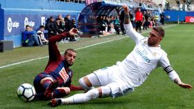 Sergio Ramos en el partido ante el Eibar.