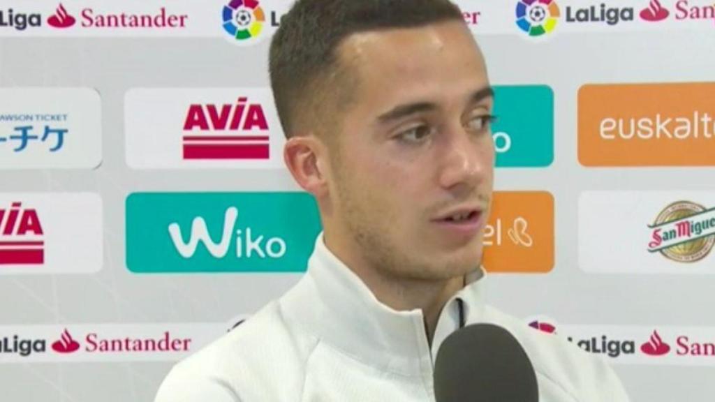 Lucas Vázquez en zona mixta