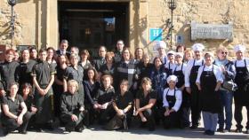 Empleados del parador de Olite (Navarra).