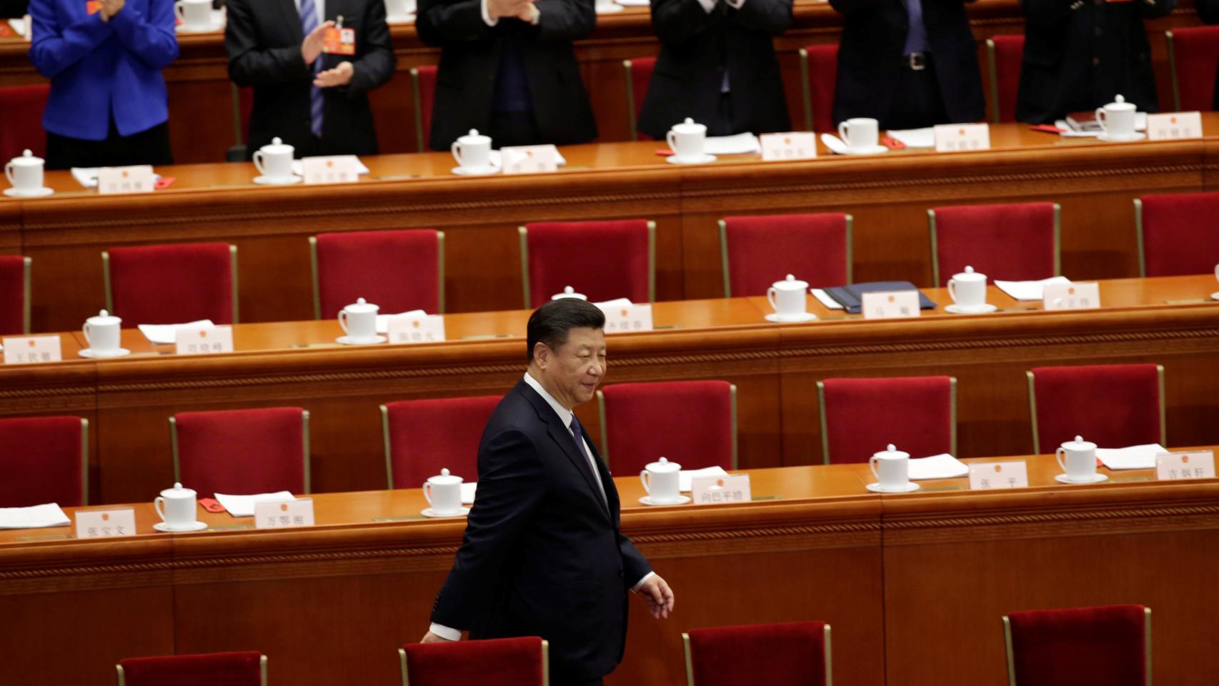 Xi Jinping llega al pleno de la Asamblea Nacional Popular de China. Foto: Reuters