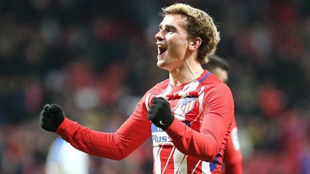 Griezmann celebra un gol con el Atlético de Madrid. Foto: Twitter (@Atleti)