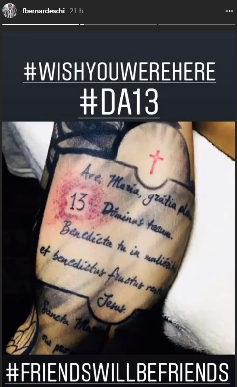 El tatuaje de Bernardeschi en memoria de Davide Astori