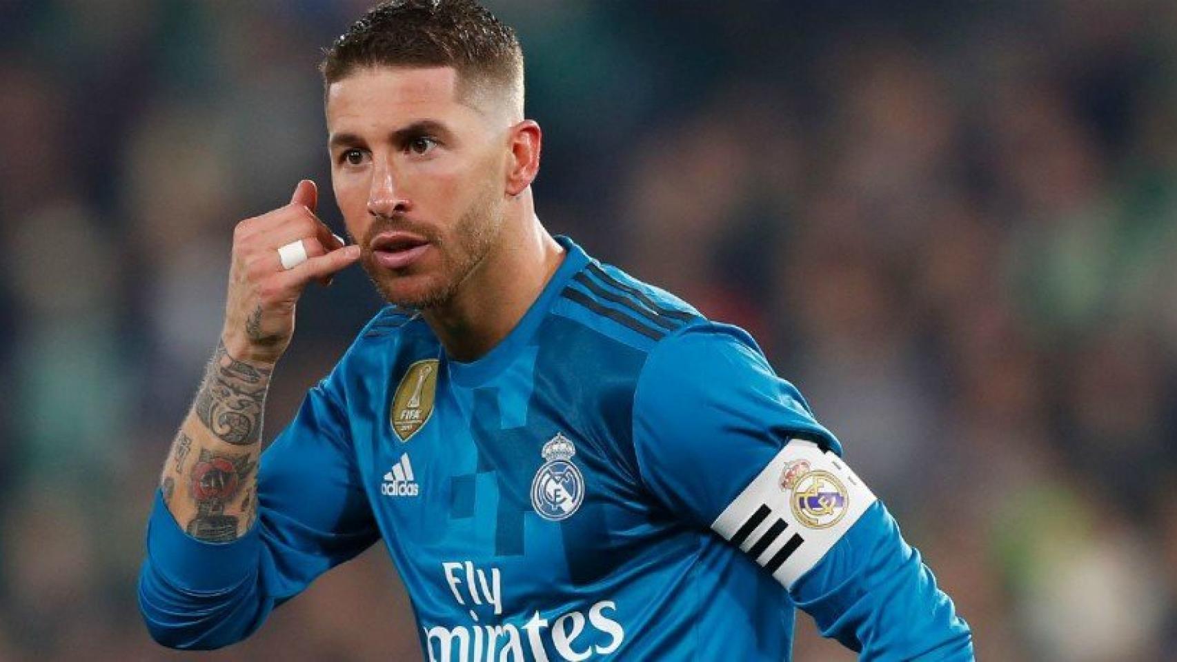 Sergio Ramos, en el Benito Villamarín