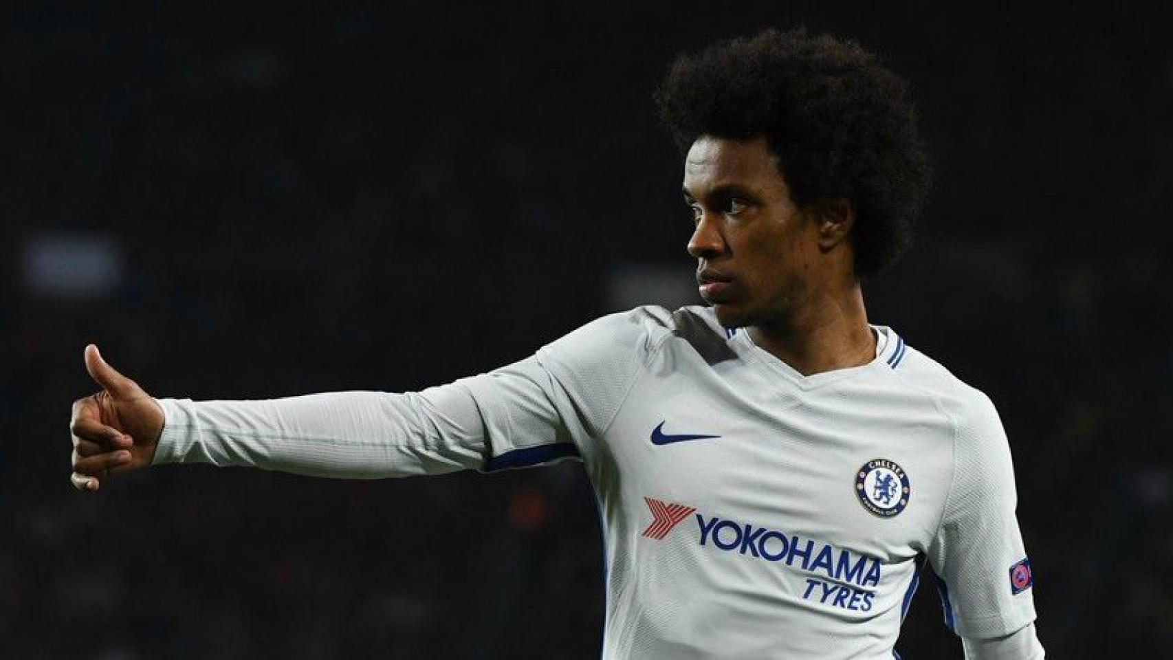 Willian, en un partido del Chelsea. Foto: Twitter (@ChelseaFC)