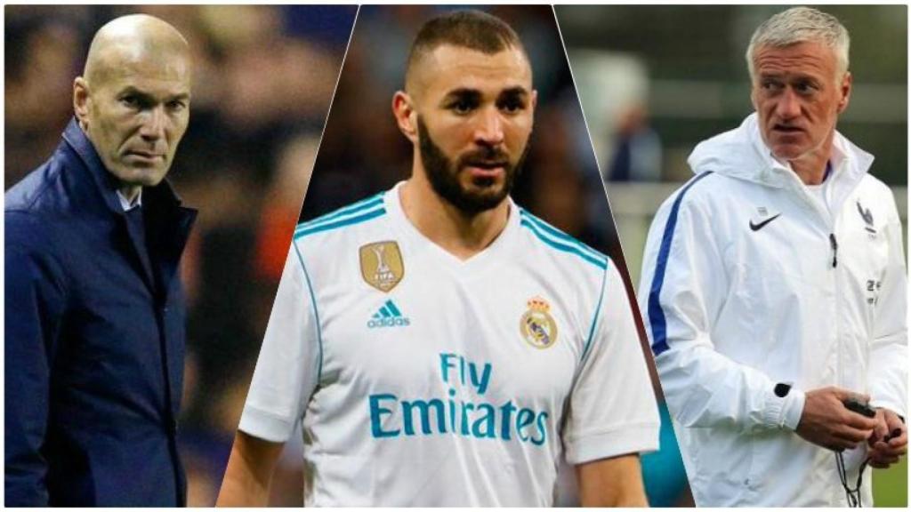 La cara y cruz de Benzema con Zidane y Deschamps