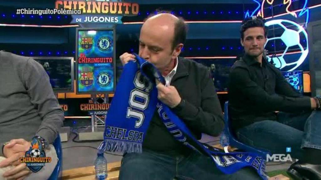 Juanma Rodríguez, en El Chiringuito. Foto: Twitter (@elchiringuitotv)