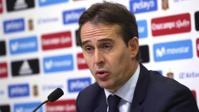 Julen Lopetegui, en rueda de prensa.