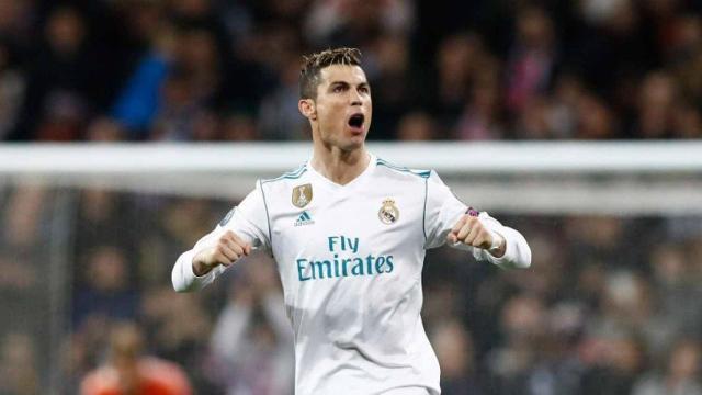 Cristiano celebra su gol al PSG