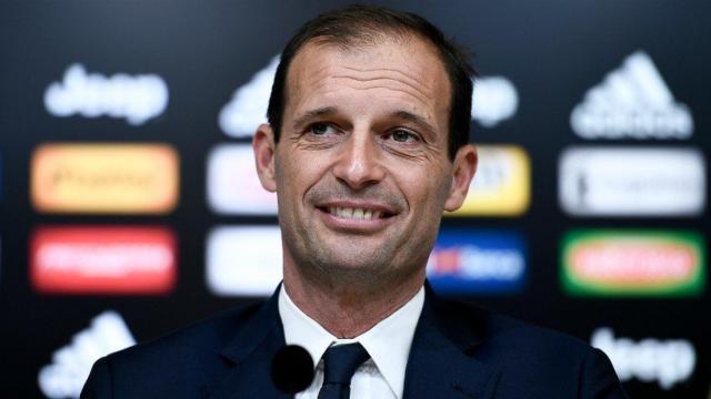 Allegri en rueda de prensa. Foto juventus.com