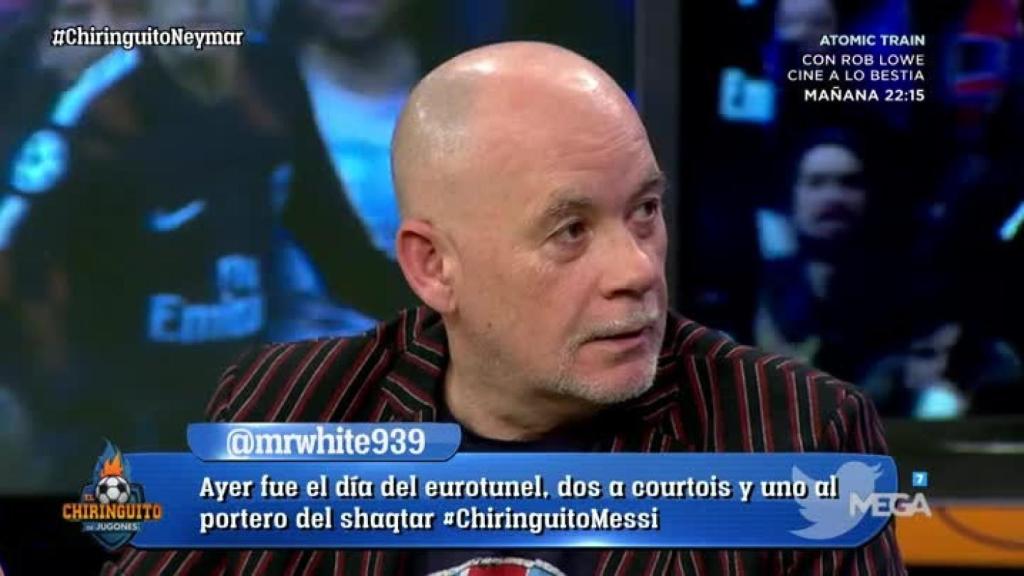 Alfredo Duro en El Chiringuito. Foto: Twitter (@ElChiringuitotv).