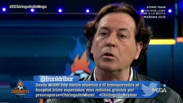 Pipi Estrada en El Chiringuito. Foto: Twitter (@elchiringuitotv)